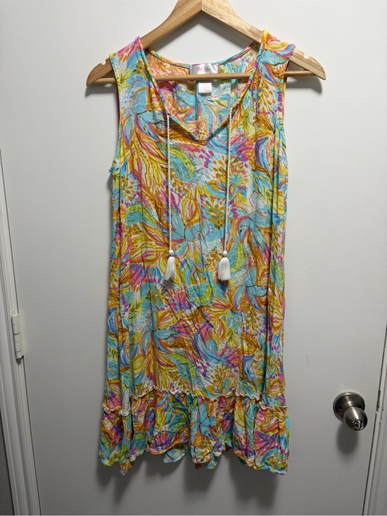 Stella Parker Dresses & Skirts - Stella Parker Sleeveless Colorful Preppy Dress with Tassels Women’s Size Large
